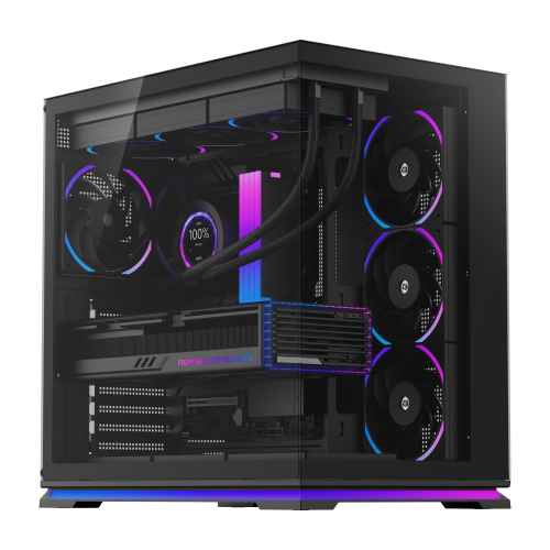 Powercool Plasma Mid Tower Gaming Case - Black 
